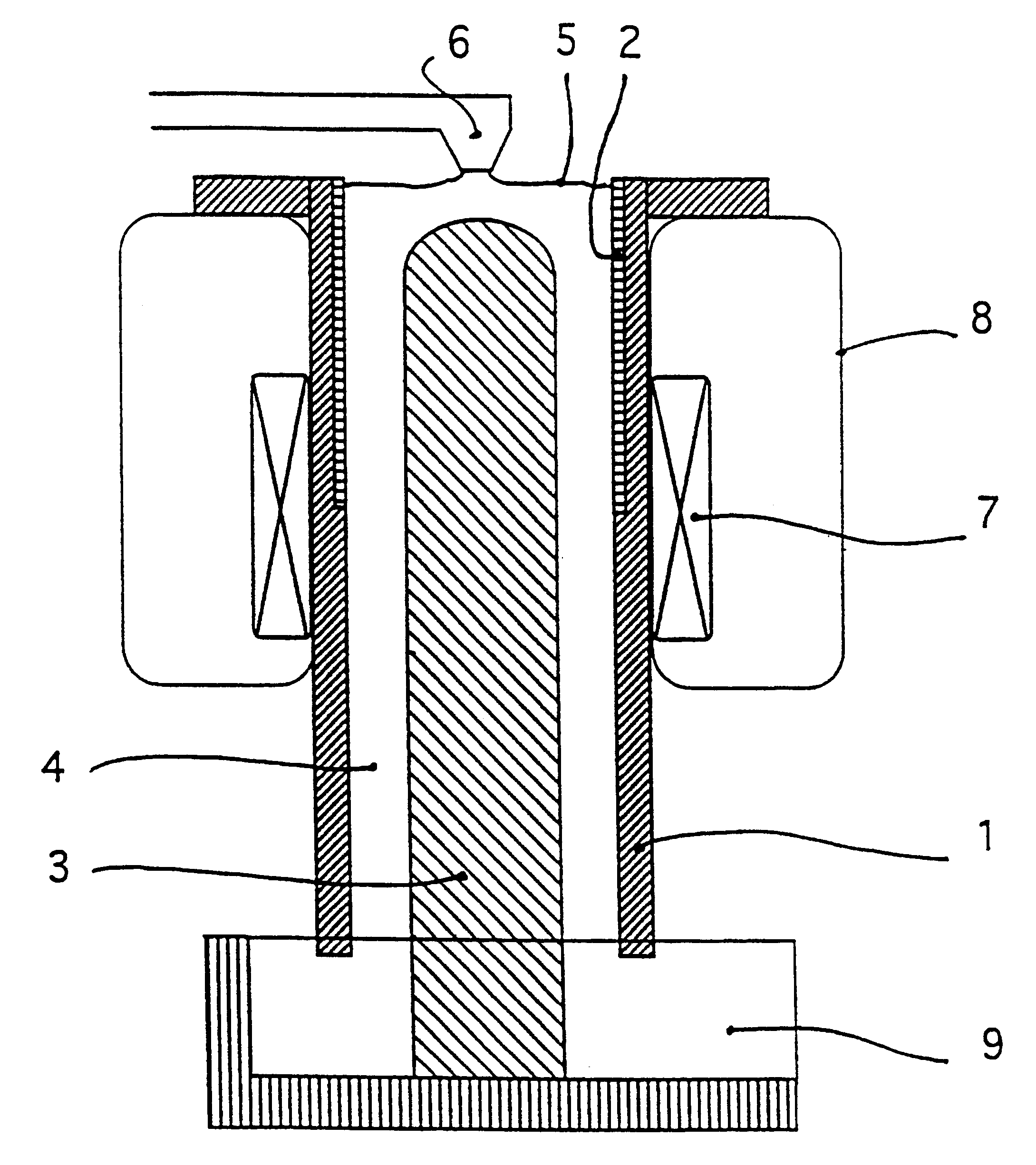 Method and device for separating particles from an electrically conductive liquid flow using electromagnetic forces