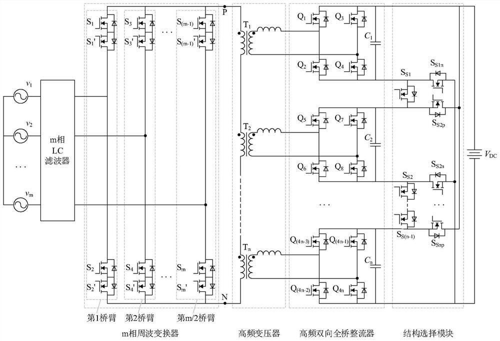 DAB type single-stage bidirectional AC/DC converter with low voltage stress and wide output range