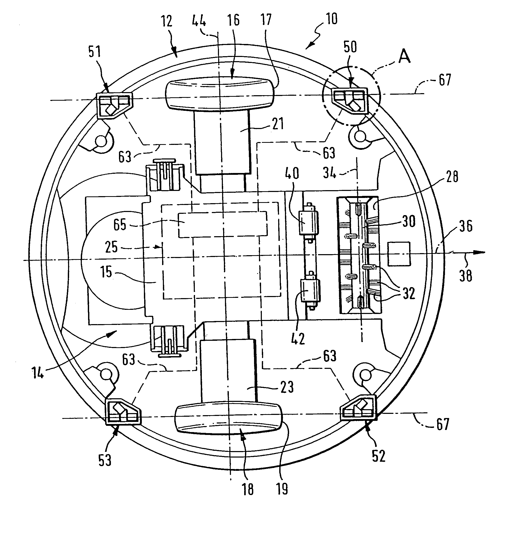 Sensor apparatus and self-propelled floor cleaning appliance having a sensor apparatus