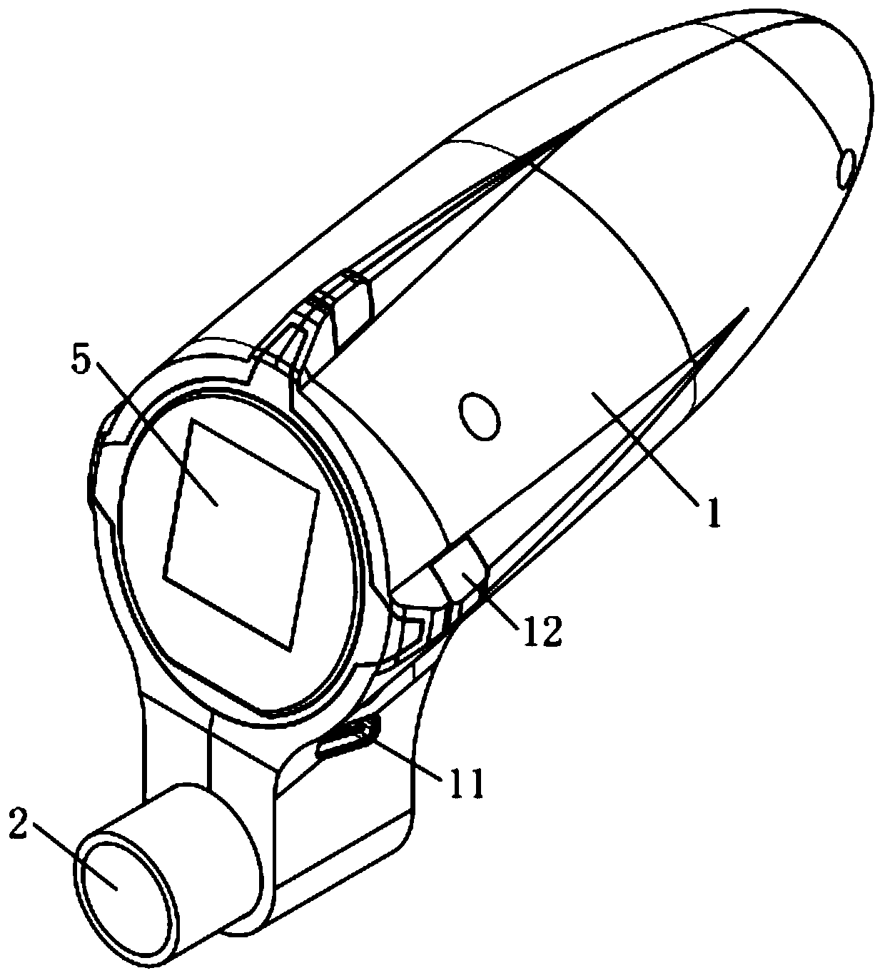 Respiration air pressure gauge and air measuring method