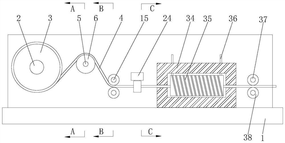 Heating system of continuous annealing wire drawing machine