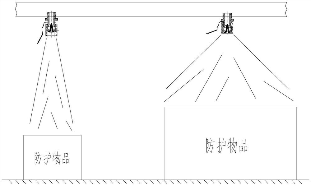 Ultra-fine dry powder nozzle with adjustable spray angle