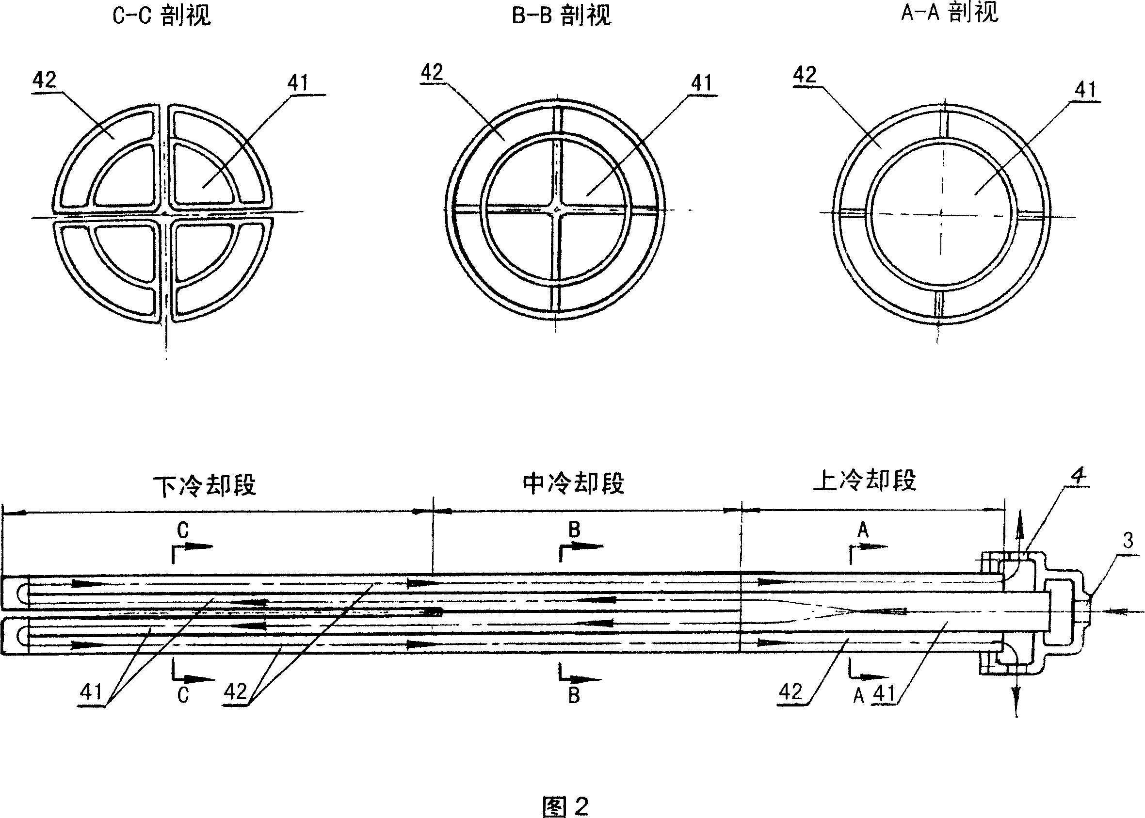 Continuous casting machine for stainless steel seamless composite hollow pipe blank