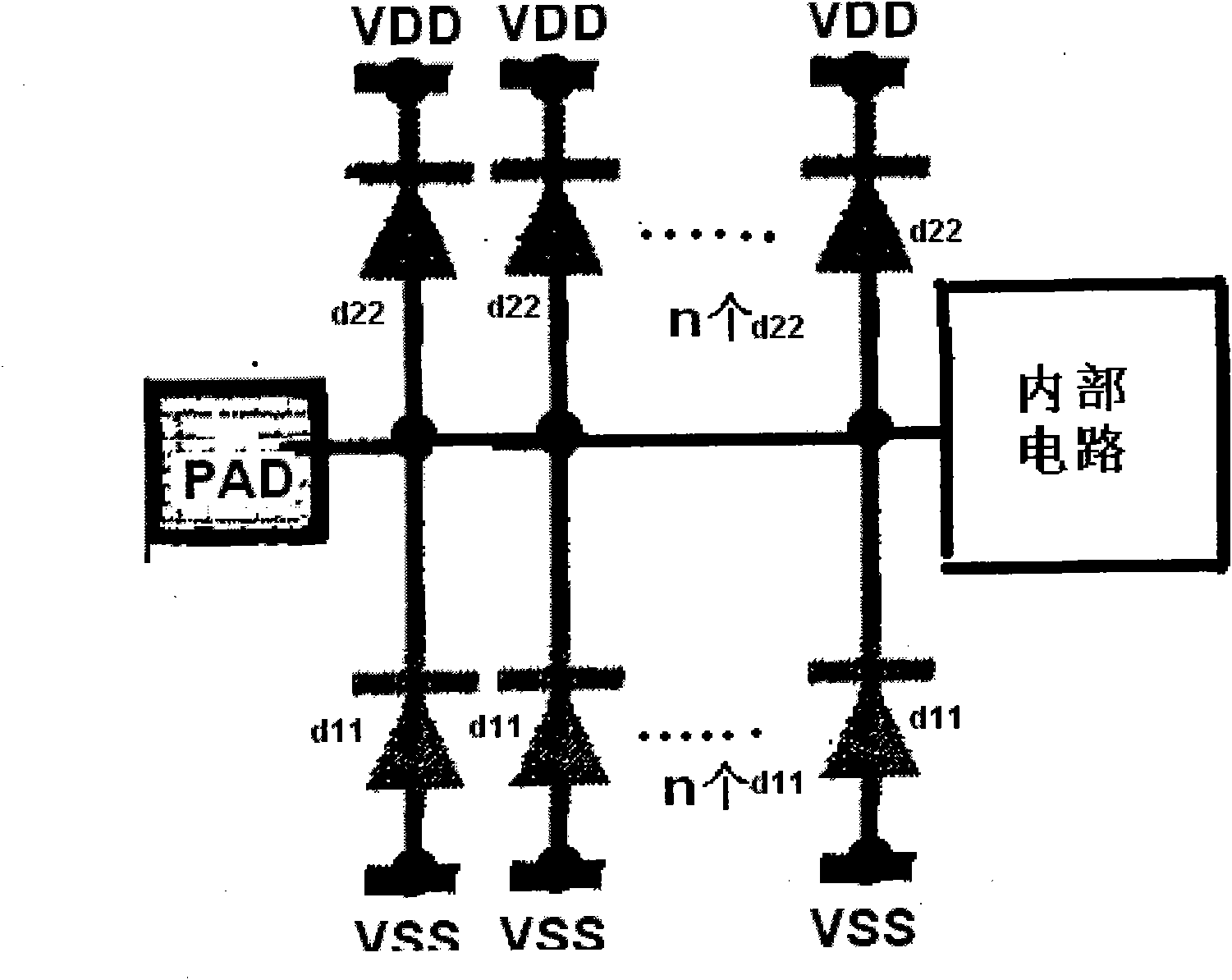 Electrostatic discharge (ESD) protection structure of integrated circuit