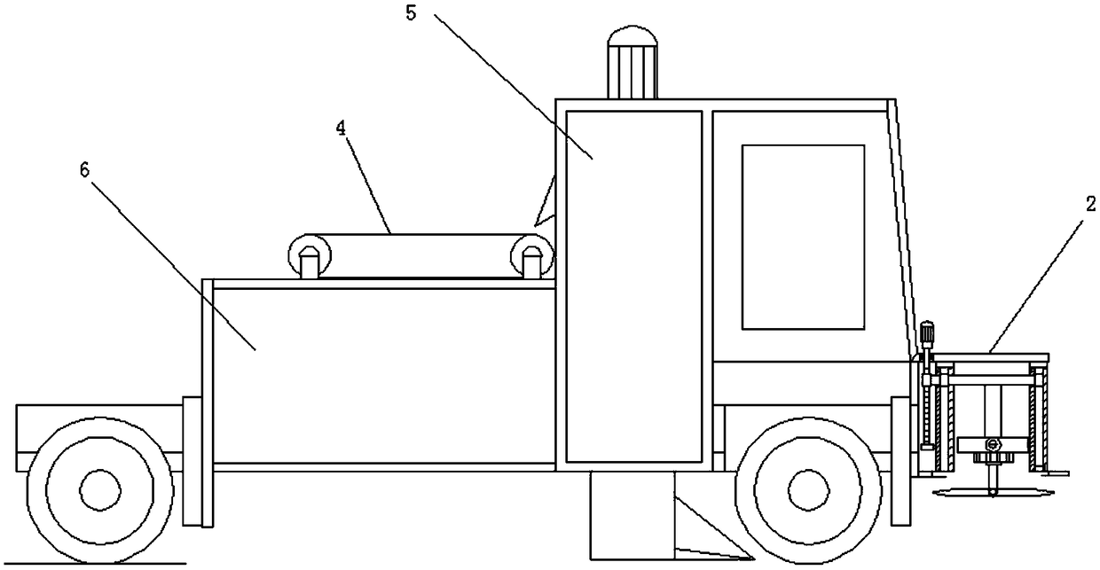 Grass cutting vehicle for collecting forage