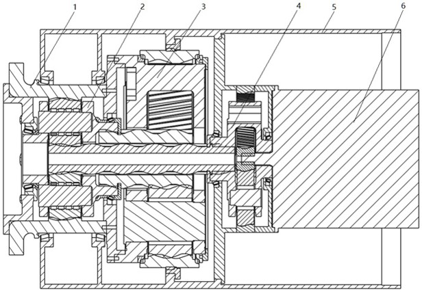 Detachable compact type power-dividing main transmission system