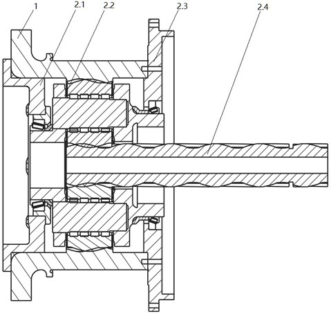 Detachable compact type power-dividing main transmission system