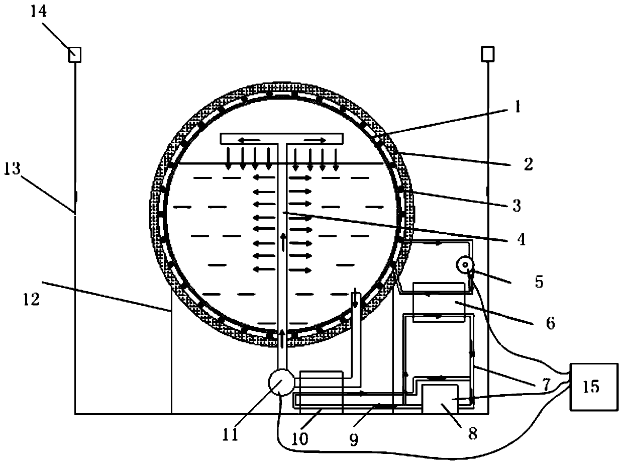 Low-temperature liquid storage evaporation control system adapted to lunar surface and control method