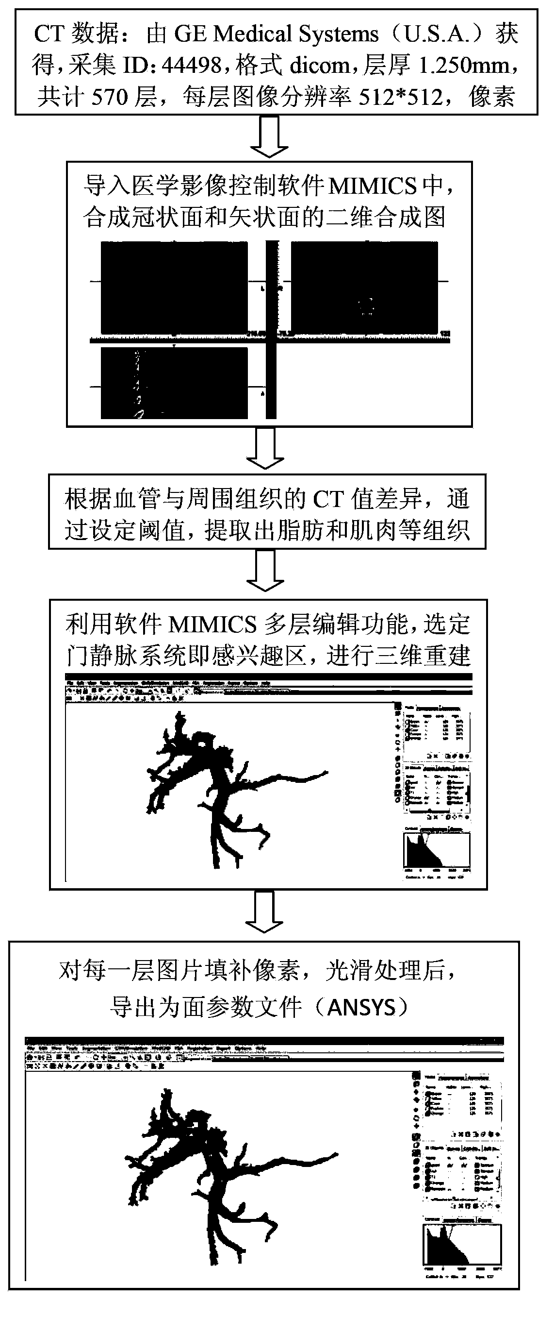 Noninvasive portal vein hemodynamic parameter measuring method