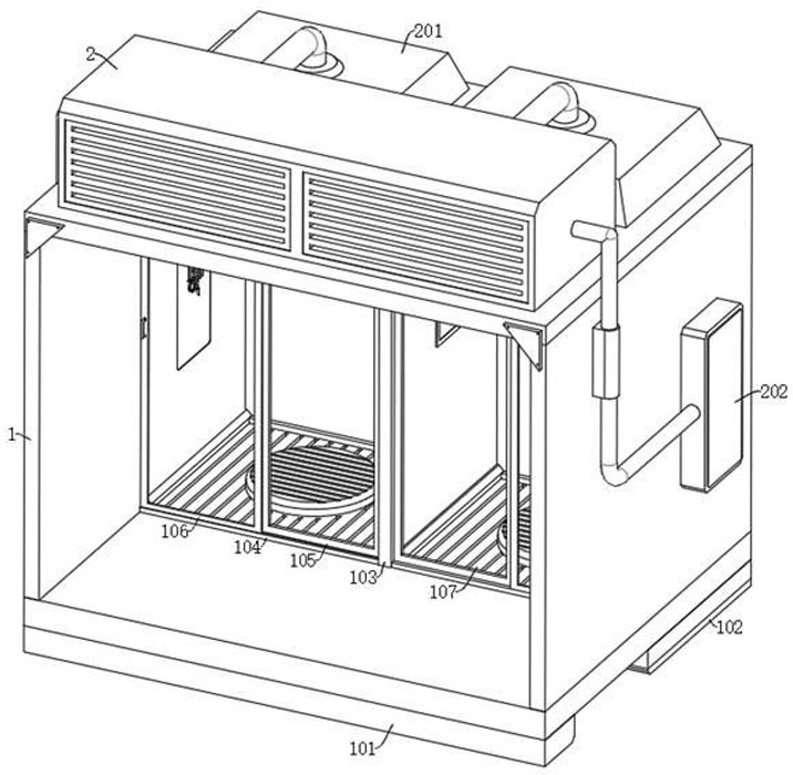 Self-circulation dust removal chamber for environmental protection engineering and application method thereof