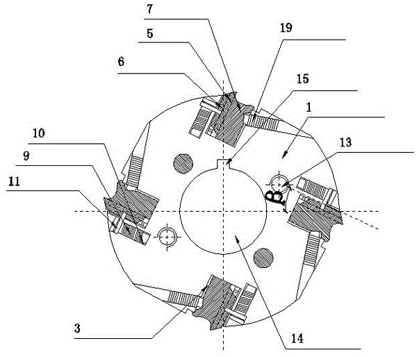 Adjustable combined spiral planing tool