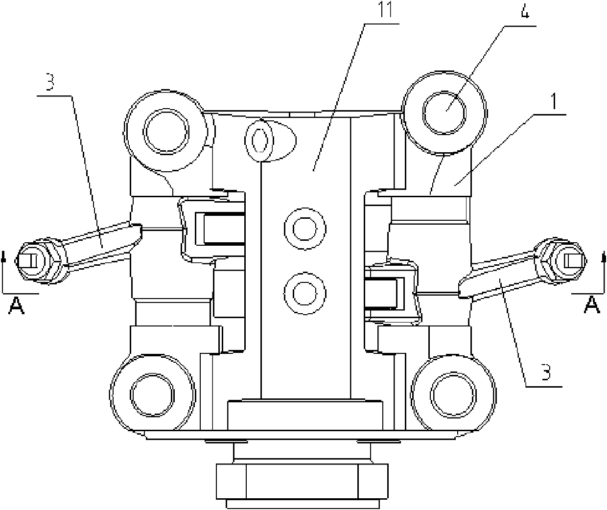 Cam shaft and rocker shaft supporting seat of overhead cam shaft type engine