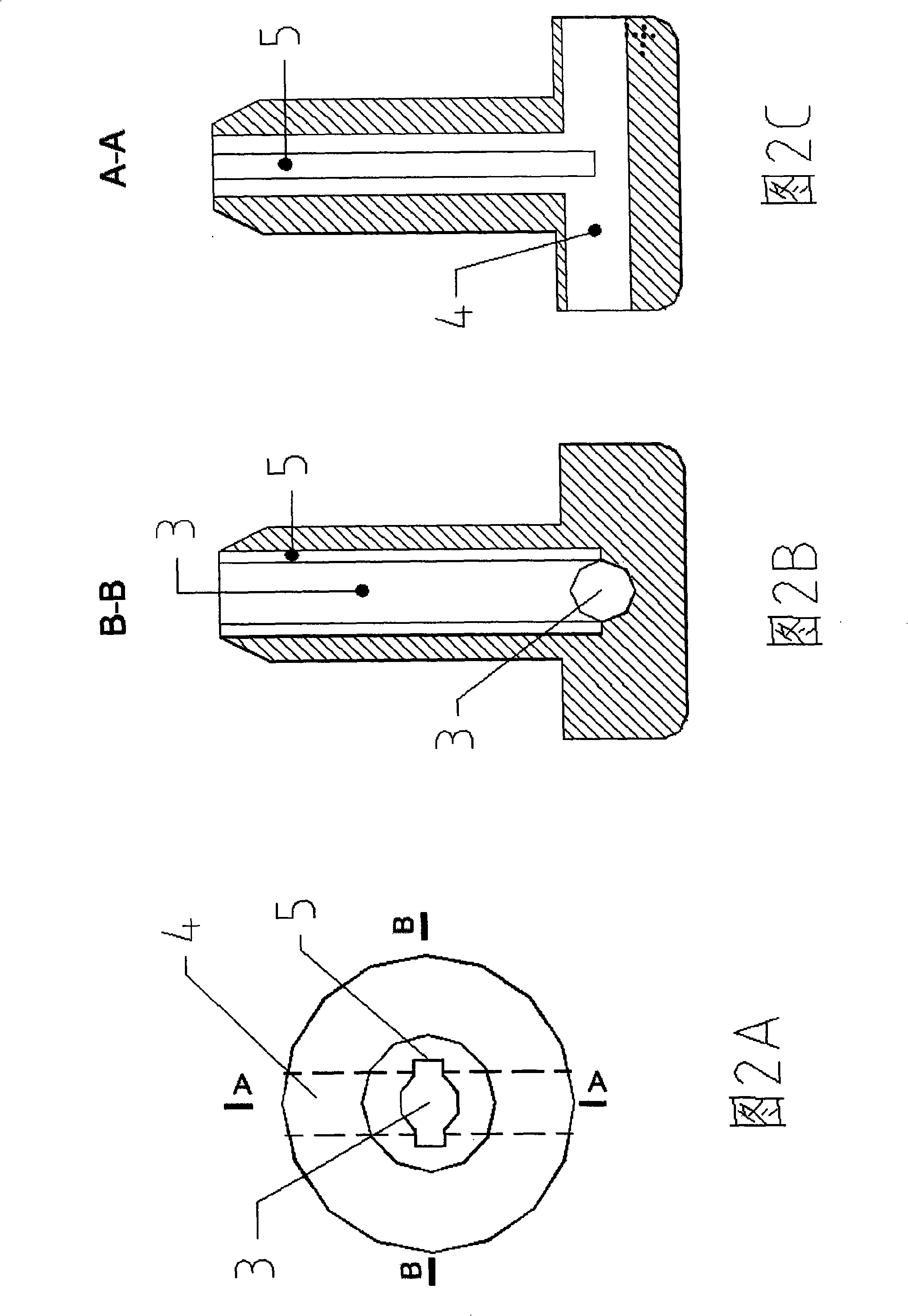 Assembly type puncture connection electrode