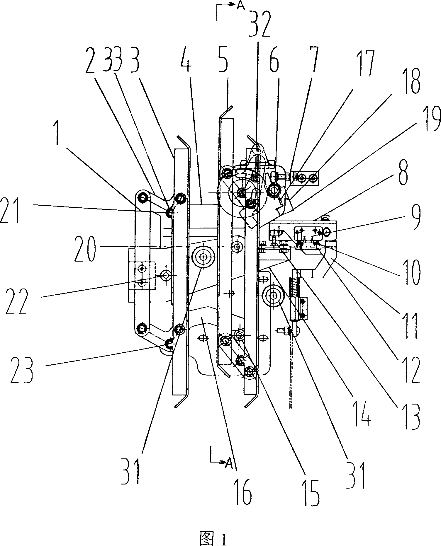 Door-knife door-lock device for elevator door