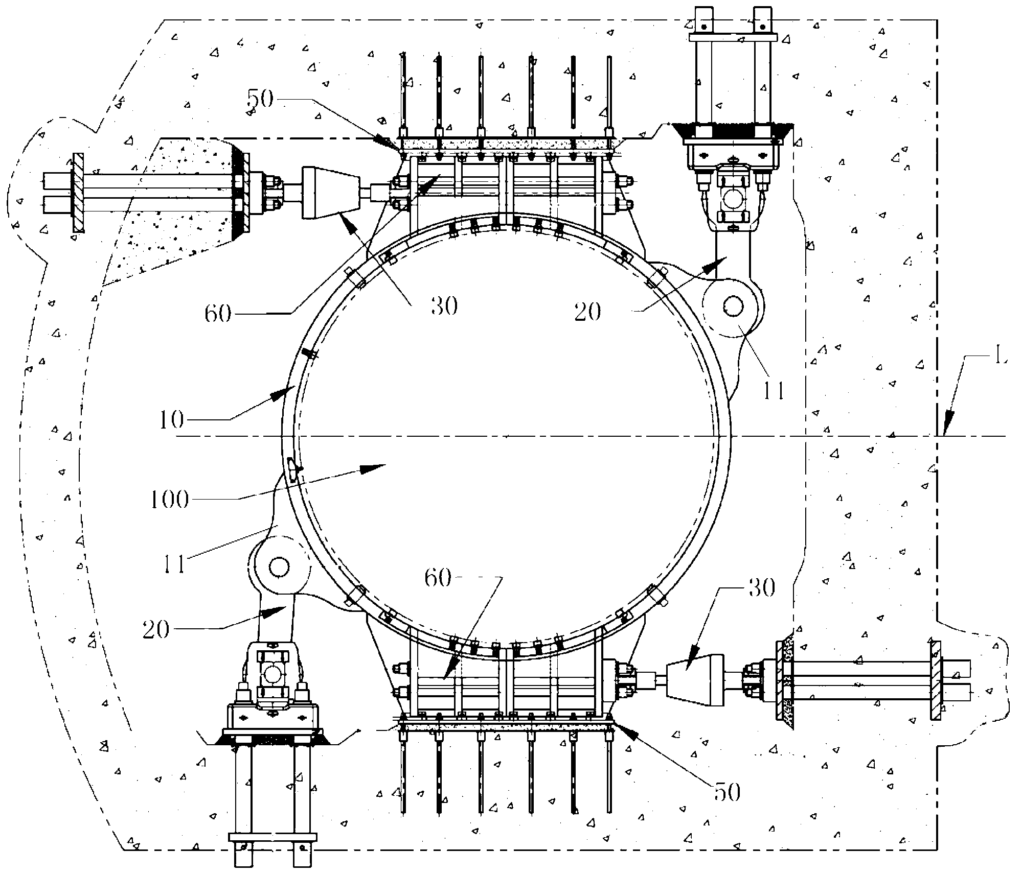 Support structure for steam generator in nuclear station and steam generator