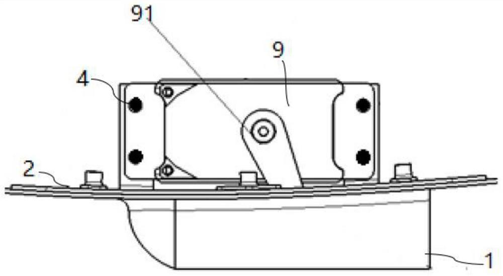 Steering gear installation structure and aircraft