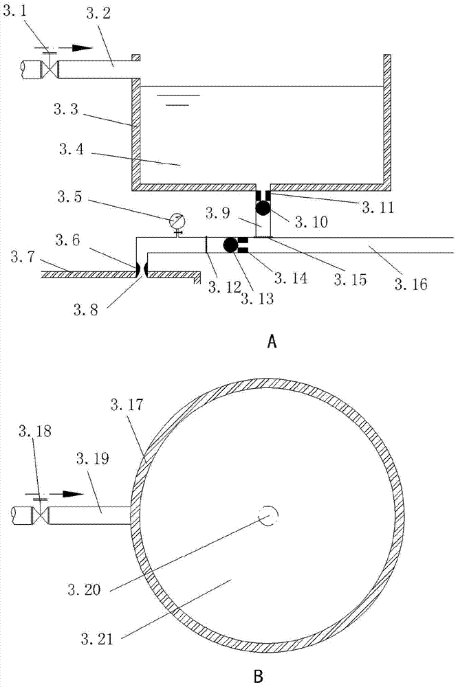 Ultrafiltration back flushing device for rural domestic sewage