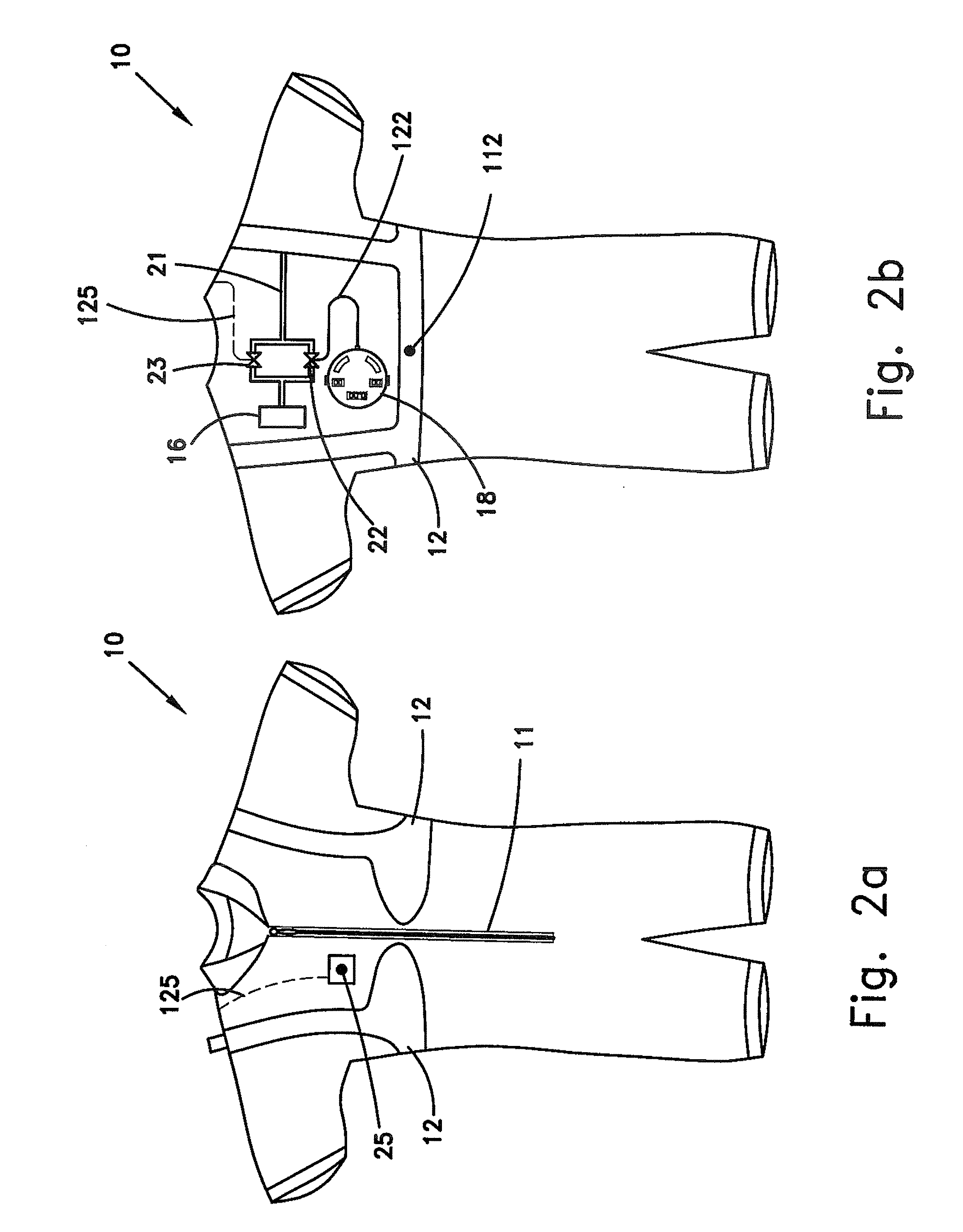 Inflatable life-saving swimming garment