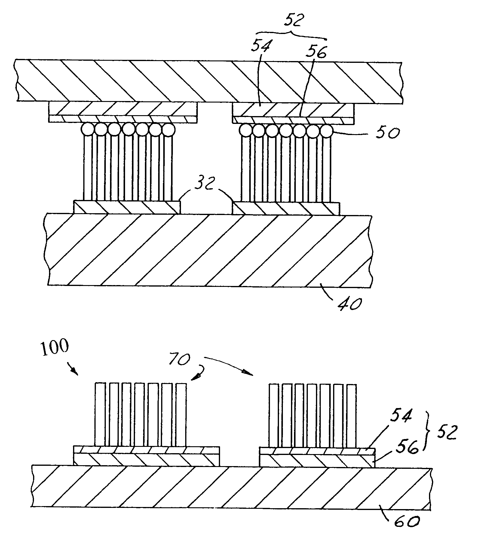 Self-assembled nanometer conductive bumps and method for fabricating