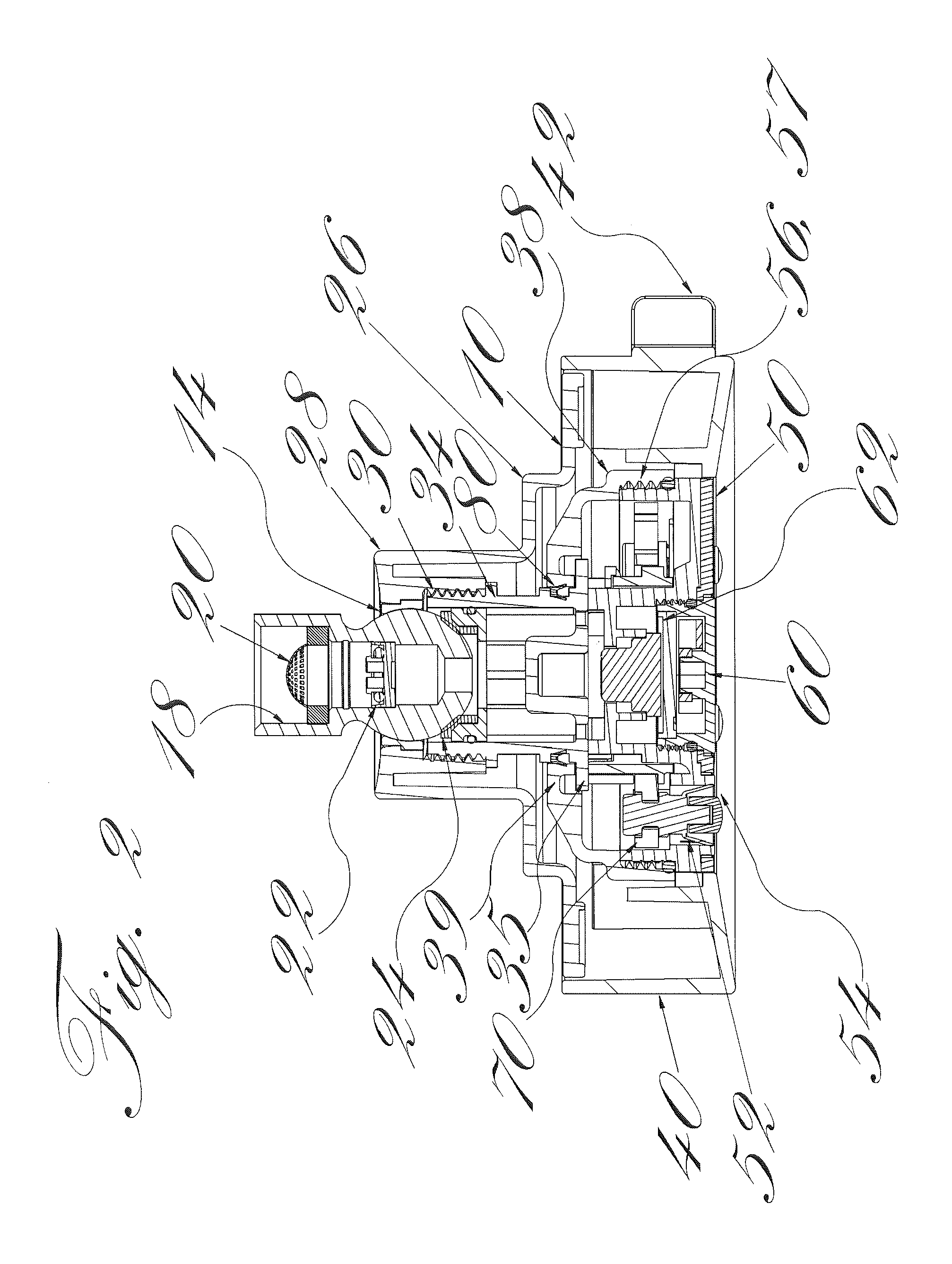 Showerhead with 360 degree rotational spray control