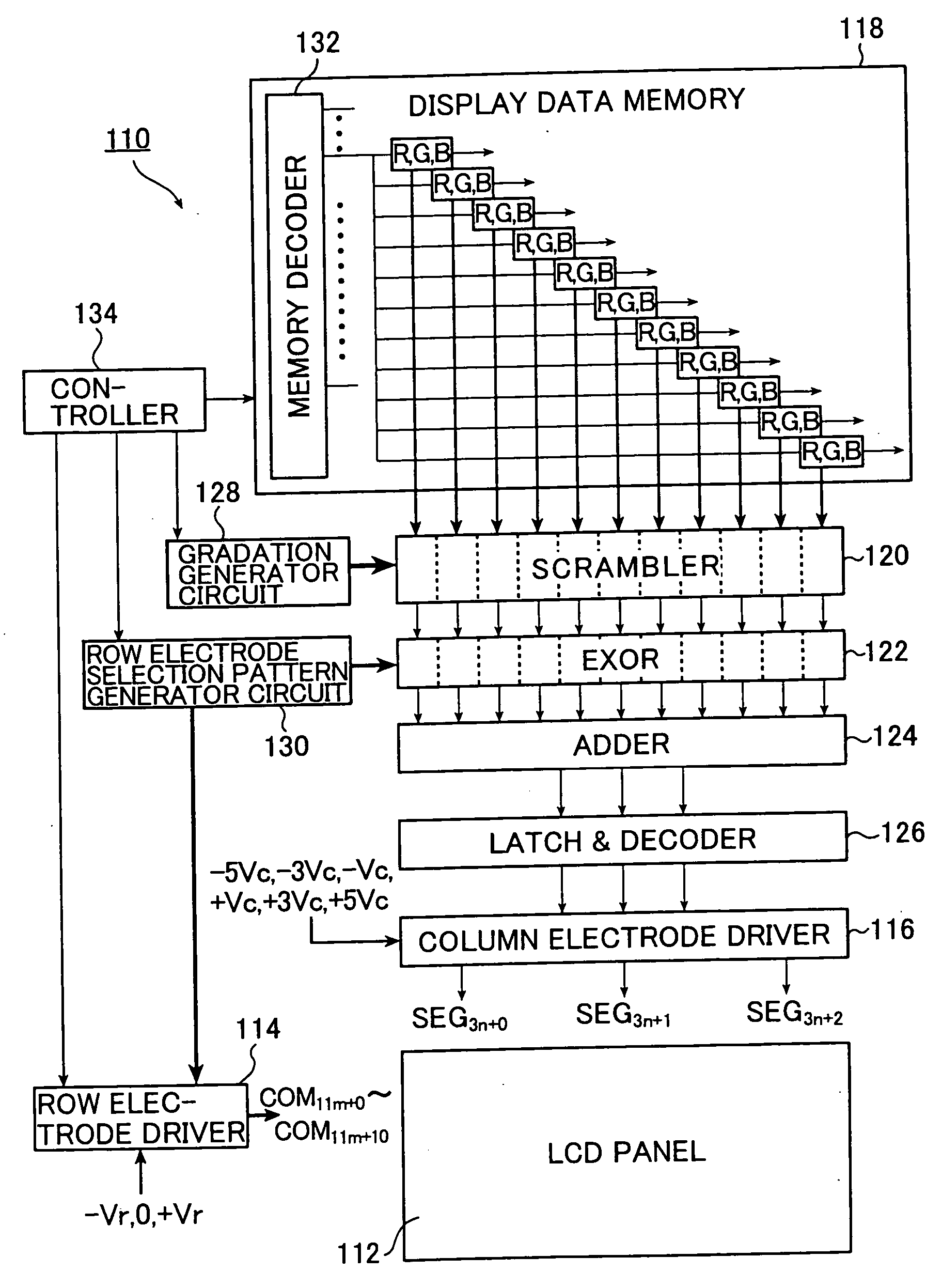 Method and apparatus for driving passive matrix liquid crystal