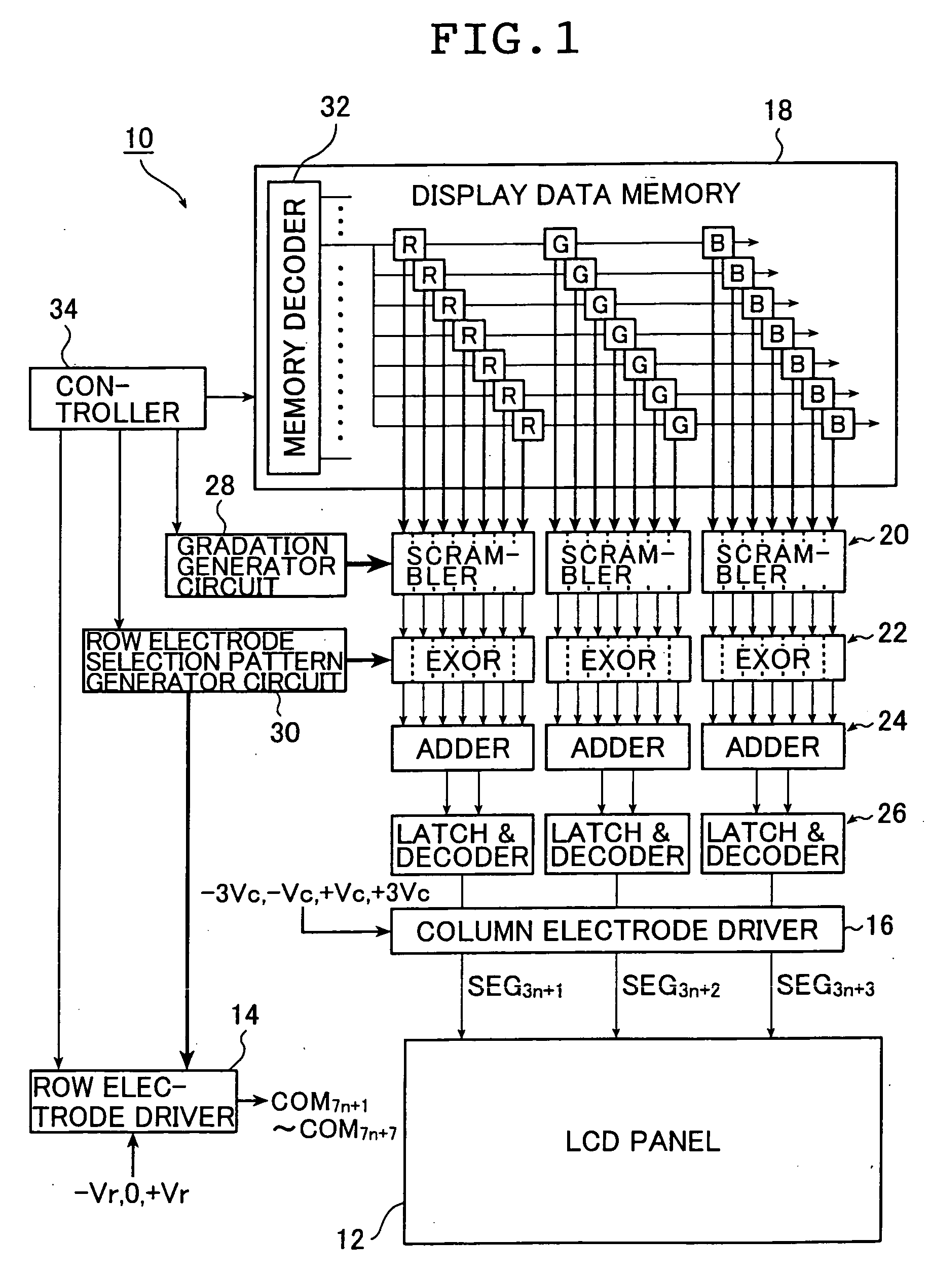 Method and apparatus for driving passive matrix liquid crystal