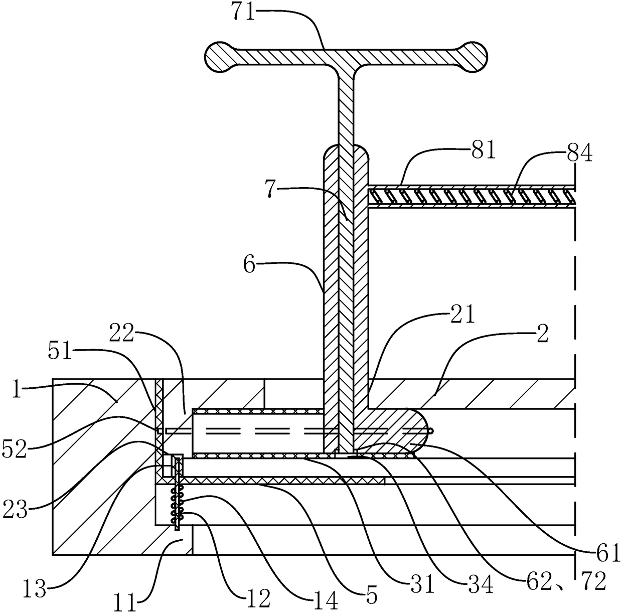 Easy-dismounting type safe municipal well lid and dismounting tool and dismounting method