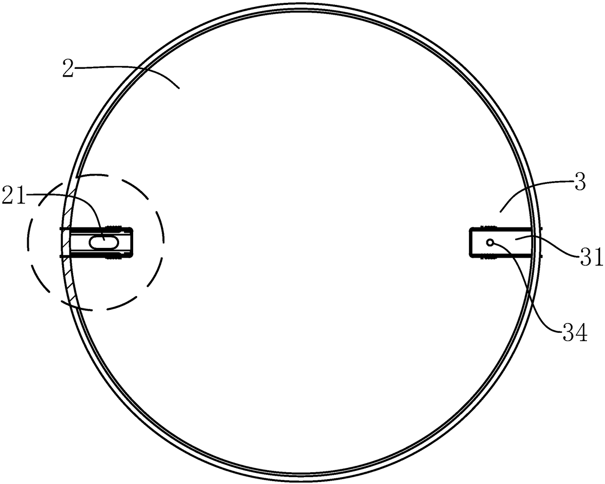 Easy-dismounting type safe municipal well lid and dismounting tool and dismounting method