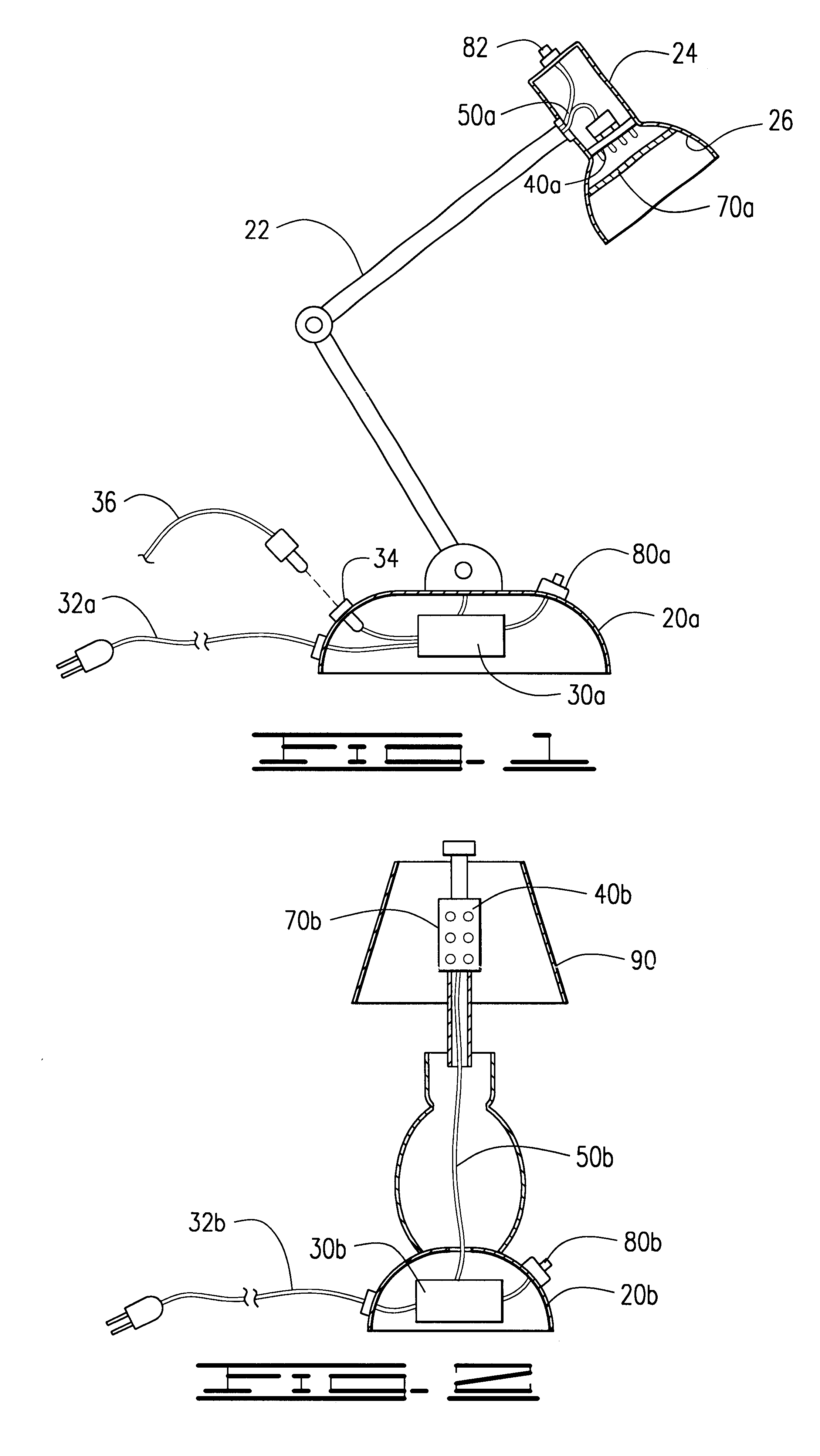 Interior lamp for producing white light using bright white LEDs