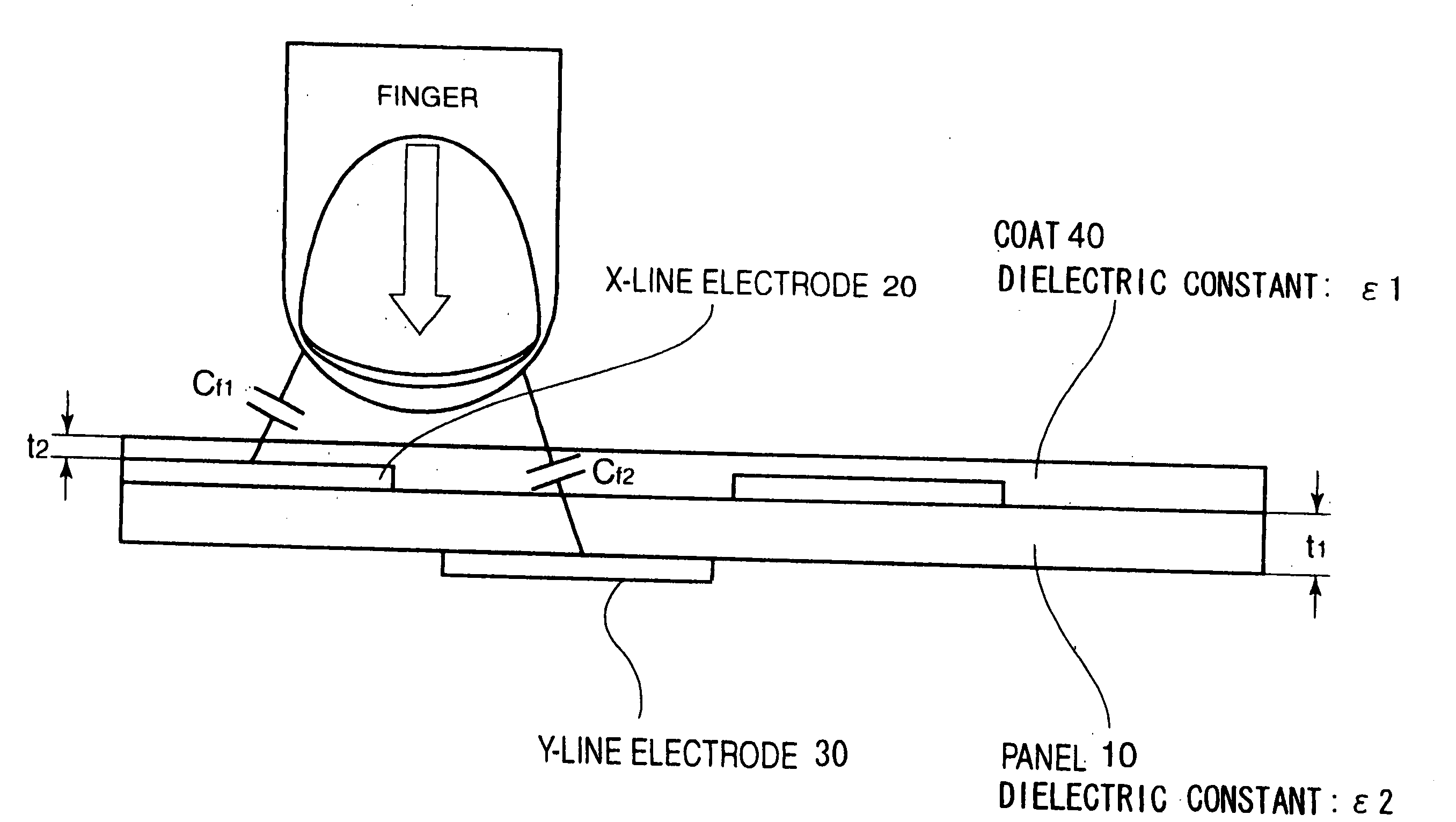 Touch panel input device