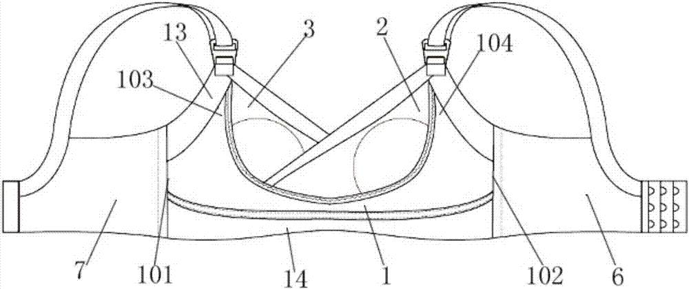 Crossing type breast-feeding bra