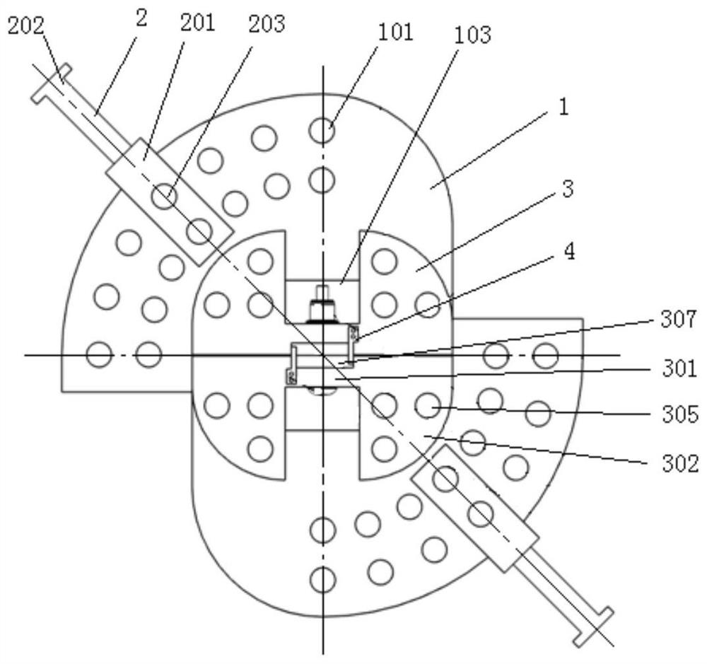 Friction type multi-angle tension-shear test device capable of adapting to multiple types of fasteners