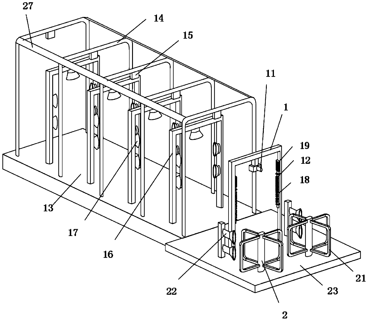 Device with combination of infrared temperature measurement and sterilization