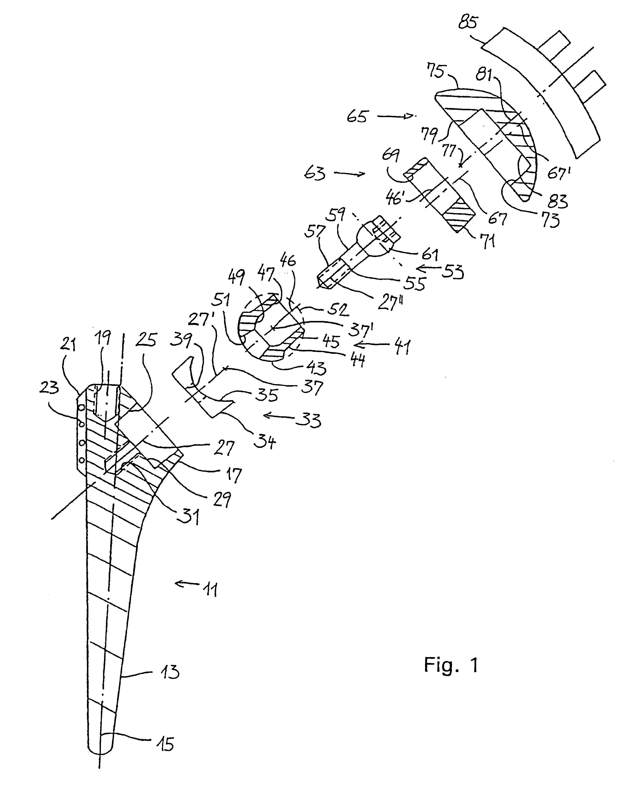 Endoprosthesis for a shoulder joint