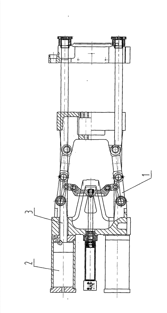 Compound hydraulic hinging and locking die mechanism