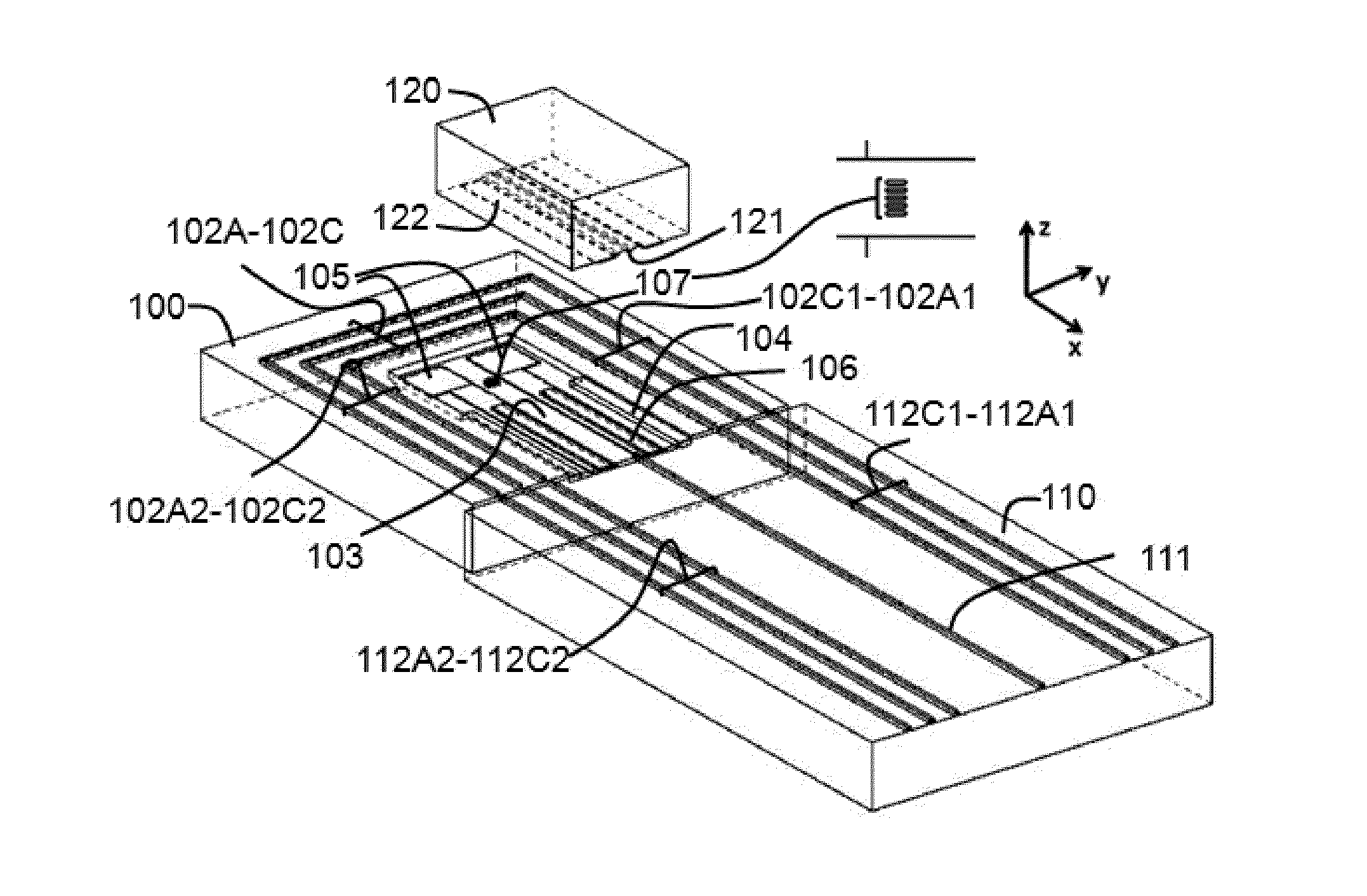 Hybrid integrated optical device with passively aligned laser chips having submicrometer alignment accuracy