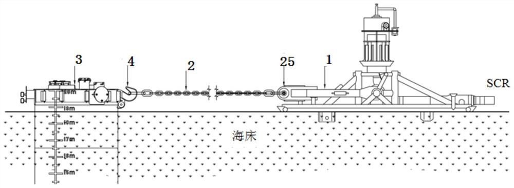 Tension balancing system arranged at bottom of stand pipe