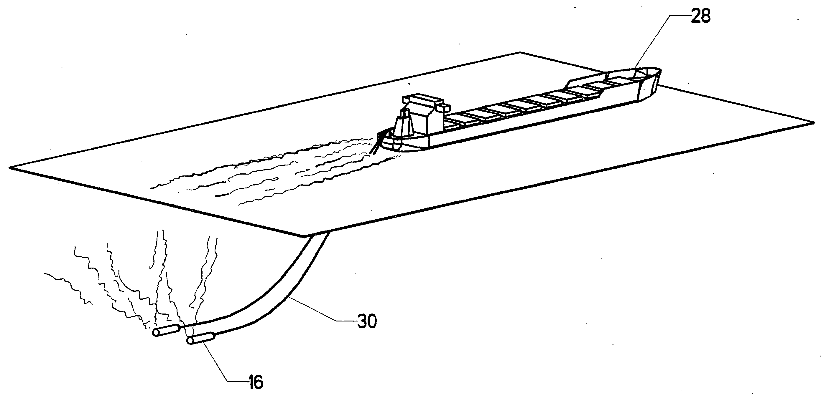 Gas diffuser ocean water lifting method and device