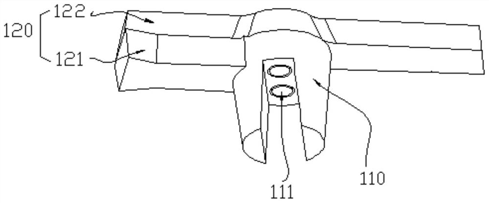 Sand core hanging nose fixing structure and its application method