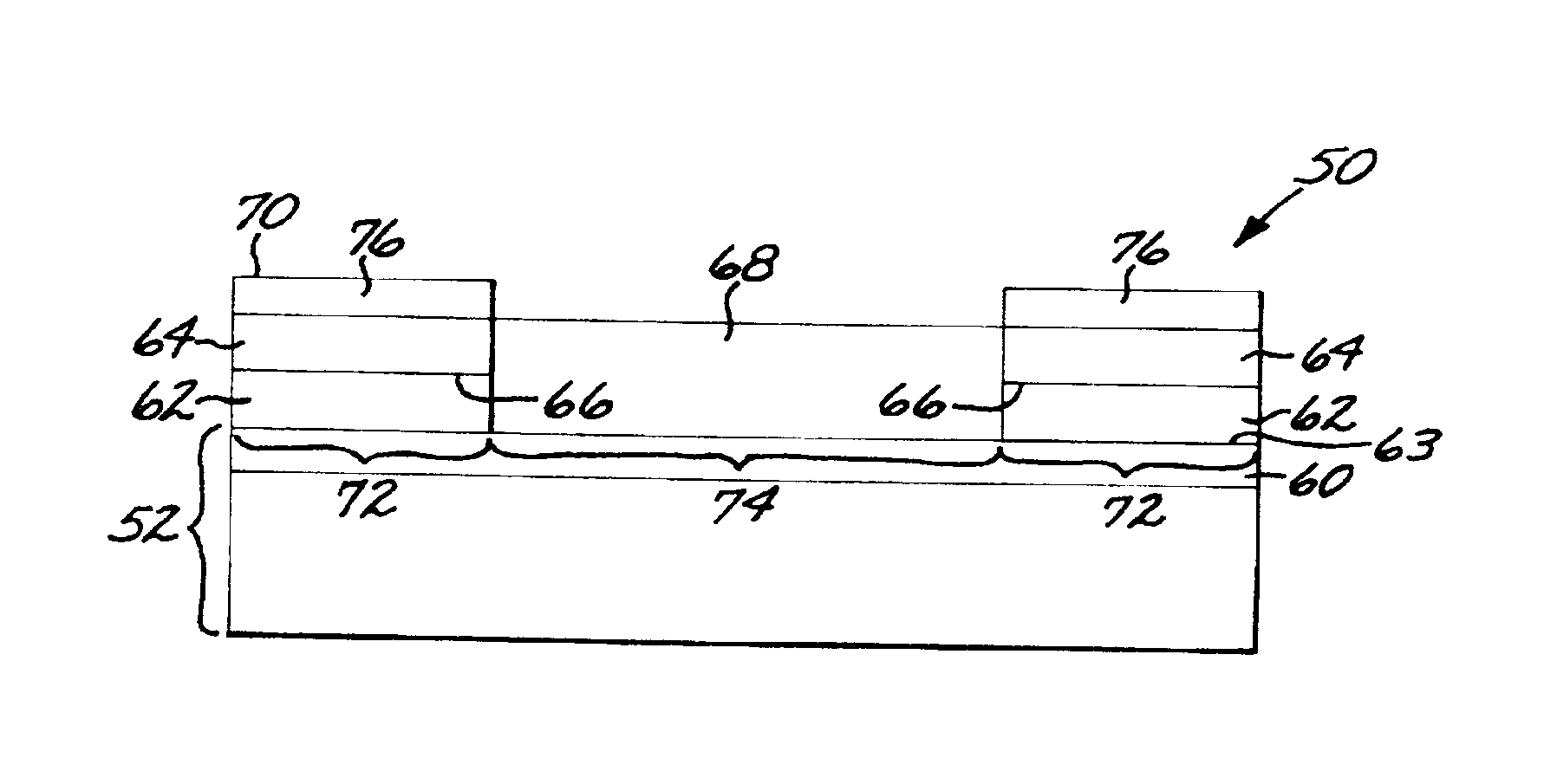 Magnetoresistance sensor having an antiferromagnetic pinning layer with both surfaces pinning ferromagnetic bias layers