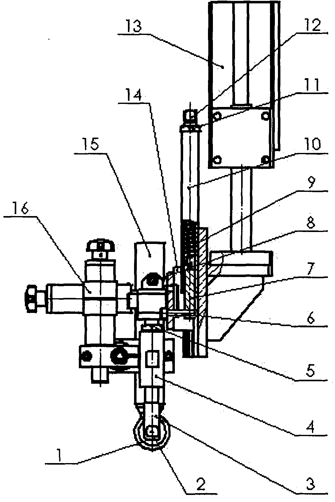 Tracking device for tank-type double-gun horizontal circular/longitudinal seam welder