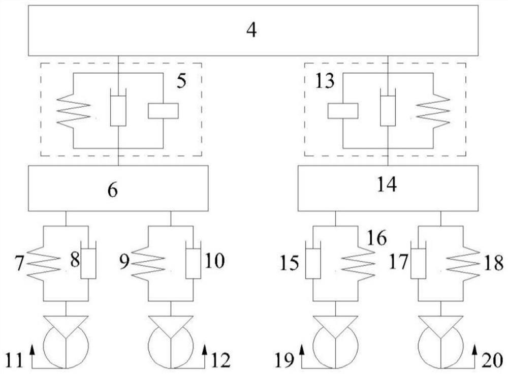 Vehicle suspension with adjustable shock absorber damping coefficient and collaborative design method