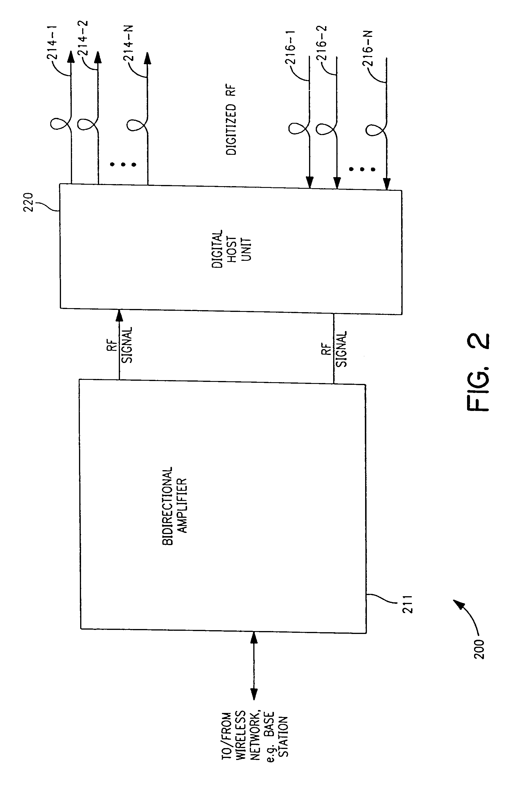 Point-to-multipoint digital radio frequency transport