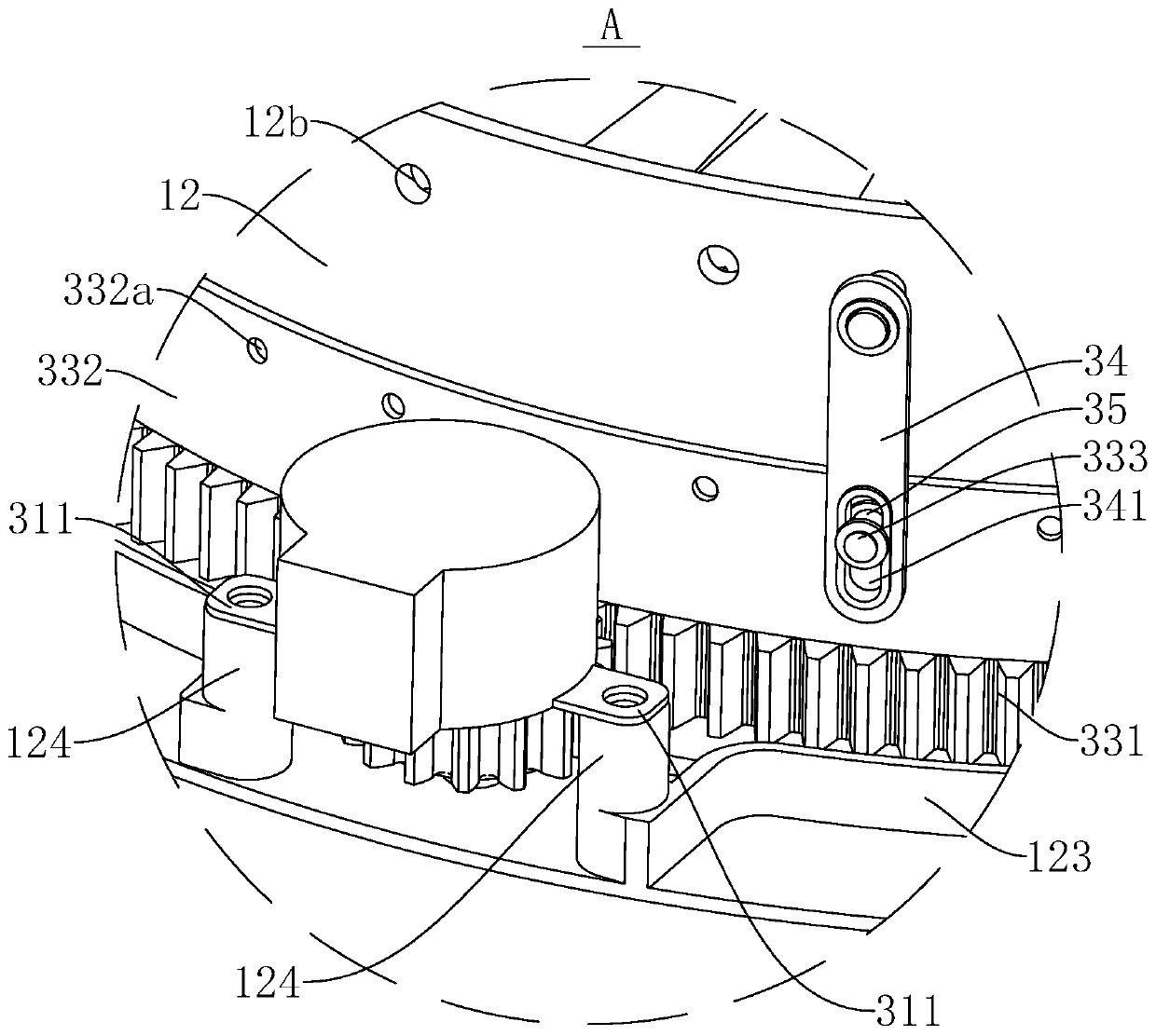 Flow guiding device for air conditioning equipment and air conditioning equipment