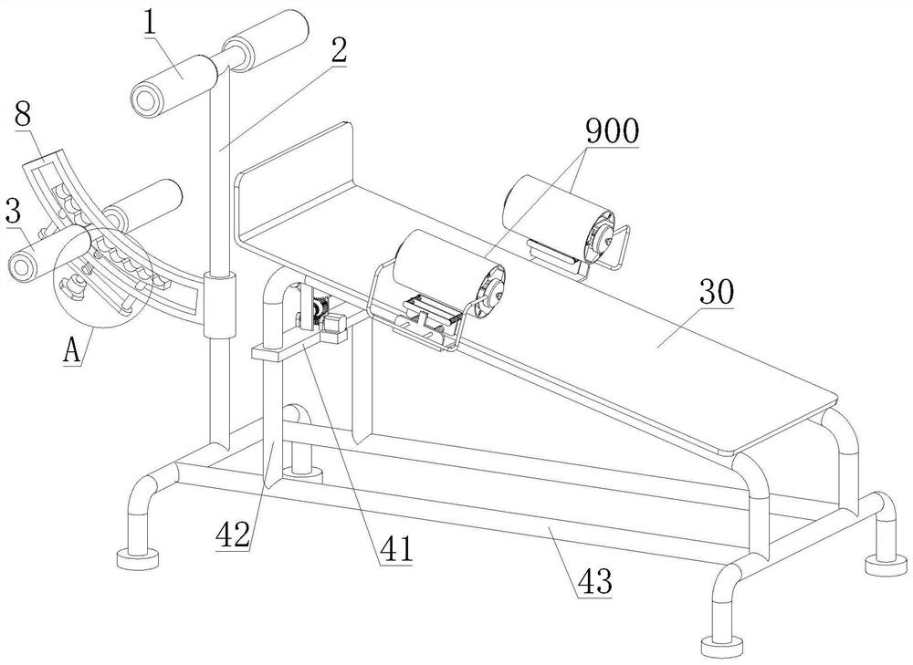 A kind of sit-up device for body-building that is easy to adjust the angle