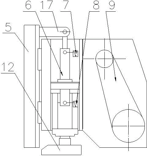 Longitudinal feed self-adaptation device for steel rail milling and grinding machine