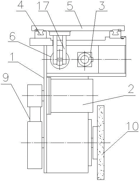 Longitudinal feed self-adaptation device for steel rail milling and grinding machine