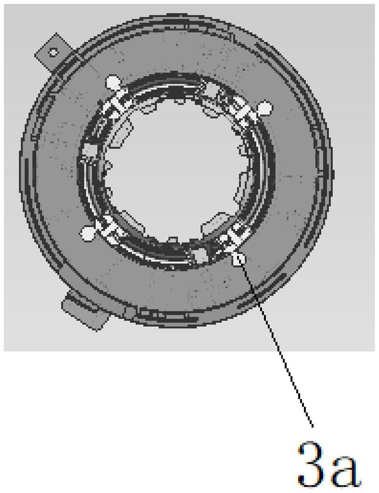 Three-color mold structure