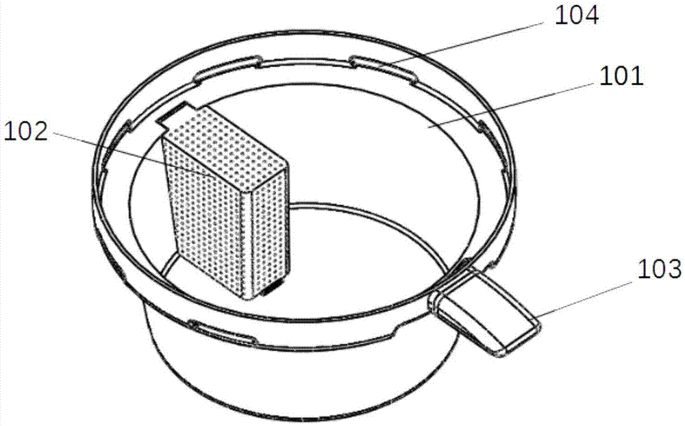 Discharging device, brewing device including same, and drink manufacturing machine