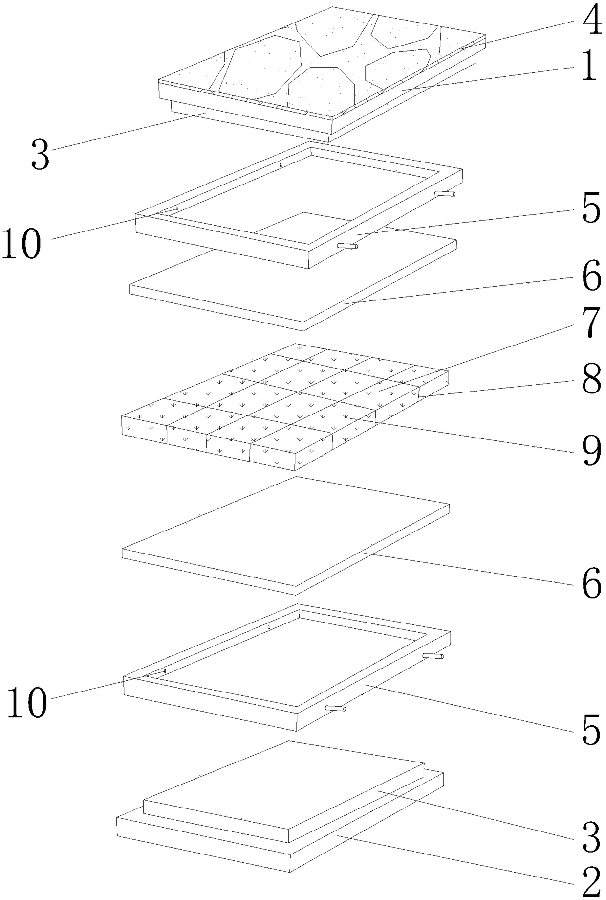 High-strength fireproof composite rock wool board